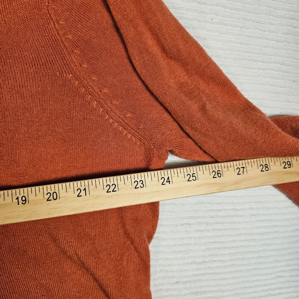 Blair Burnt Orange Mock Neck Sweater Womens 2XL PT Acrylic Knit Pullover 604426